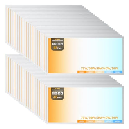 2x4 LED Flat Panel Light,Selectable 5CCT,0-10V Dimmable,48 Pack - size: 2x4FT-48pack