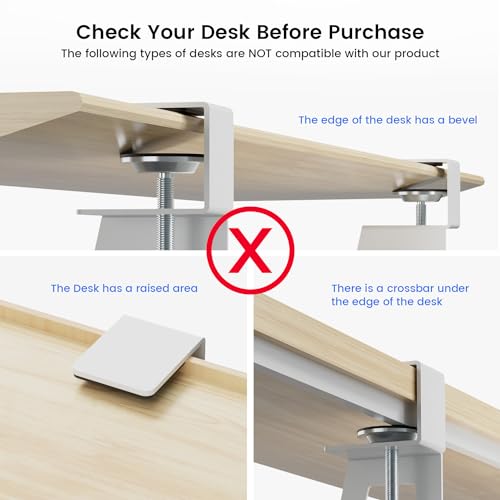 NearHub Large Keyboard Tray Under Desk Slide Out with Extra Sturdy C Clamp Mount System,26'' (30'' including Clamps) x11 Slide-Out Keyboard Drawer Under Desk for Typing,Keyboard Mouse Tray,White