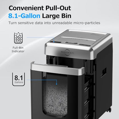 BONSEN 320-Sheet Micro Cut P-5 High Security Auto Feed Heavy Duty Shredder