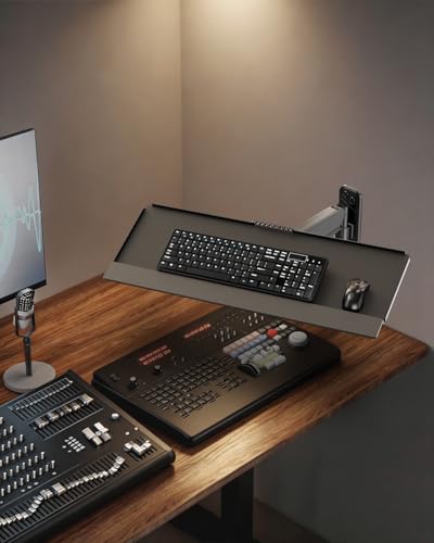 Compact Wall Mount Keyboard Tray, 26 Inch Keyboard and Mouse Wall Mount - size: Short arm