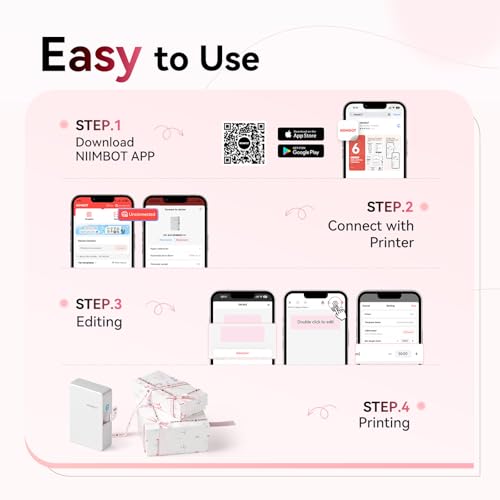 NIIMBOT N1 Ribbon & Tape Printer, Bluetooth Thermal Transfer Label Printer