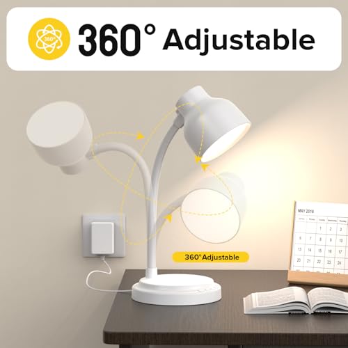 LED Desk Lamp with 96 LEDs,High lumens Table lamp - color: White