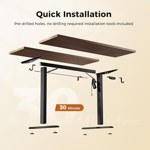 Agilestic Electric Height Adjustable Standing Desk, 55 Inch, Dark Walnut | Smooth Height Adjustment, Memory Presets, Hooks, Stable Steel Frame,154 lbs Capacity, Easy Assembly, Splice Board - color: Dark Walnut, size: 55 x 24 Inch