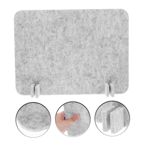 Lurrose Acoustic Desk Divider with Freestanding Design Noise-reducing Felt Panel for Office and Classroom Use Easy Installation Lightweight Gray Color
