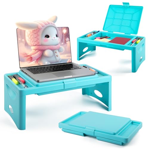 Loddie Doddie Foldable Lap Desk for Adults, Bed Tray, Teal Blue, 9.75"x12" - color: Teal Blue