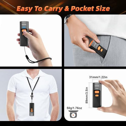 Wireless Mini Barcode Scanner, 1D/2D QR Bar Code Reader with Charging Dock | Bluetooth 2.4g USB, Compact Design, 1100mah, Reads Paper & Screen Codes, 3-in-1 Barcode Reader for IOS/Android/Windows