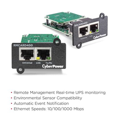 CyberPower RMCARD400 UPS Gigabit UPS & ATS PDU Remote Management Card - size: RMCARD400