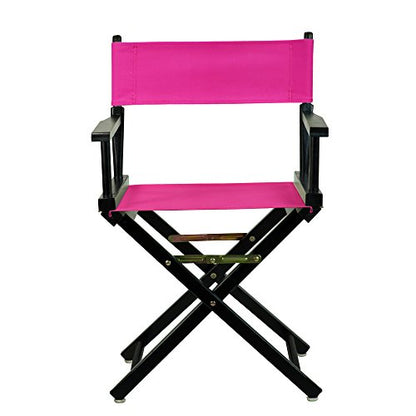 18" Director's Chair Black Frame-Magenta Canvas - color: Black Frame/Magenta Canvas, size: 18" - Classic Height, style: Black Frame