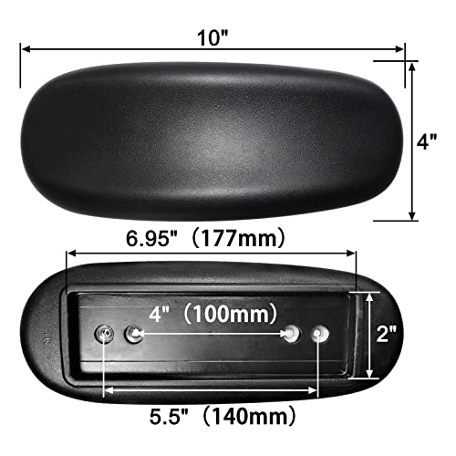 MySit Office Chair Armrest Replacement Universal 4" or 5.5" Mounting Hole - size: 4" & 5.5" Mounting Hole