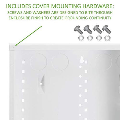 Legrand - OnQ 14 Inch Cable Management, In-Wall 20-Gauge Media Box, Structured Wiring Enclosure with 2.5 Inch Openings for Wires, Glossy White, EN1400