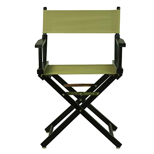 Casual Home 18" Director's Chair Black Frame-Olive Canvas - color: Black Frame/Olive Canvas, size: 18" - Classic Height, style: Black Frame