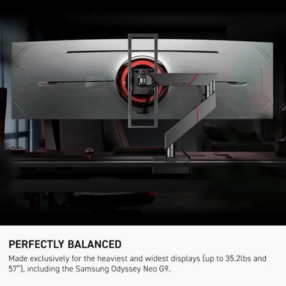 Secretlab Magnus Monitor Arm (Heavy Duty Edition) - for Ultrawide Monitors | Up to 57 inches, 18 to 35lbs - Includes Heavy Duty Tilt Pivot