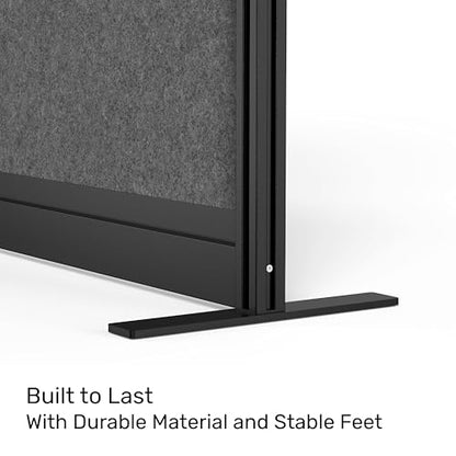 Workflow Modular Wall | Room Divider with Whiteboard, Sound-Dampening, & Frosted Acrylic Panels | Expandable Office Partition for Privacy & Productivity (53" x 48") - size: 53'' x 48''