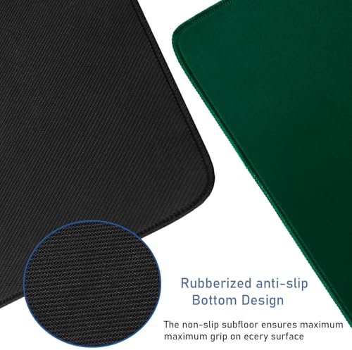 Gaming Mouse Pad with Stitched Edges, Durable Non-Slip Natural Rubber Base - color: Green, size: 31.5L x 15.7W inches