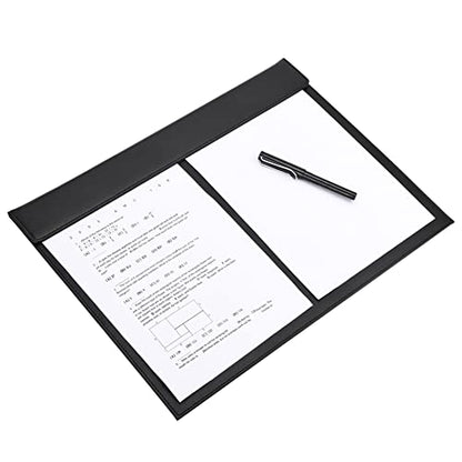 18''x14'' Large Rectangle A3 Desk Writing & Drawing Desk Pad &Board Table Protector Mat with Paper Clip on Top Black - color: Black-a186