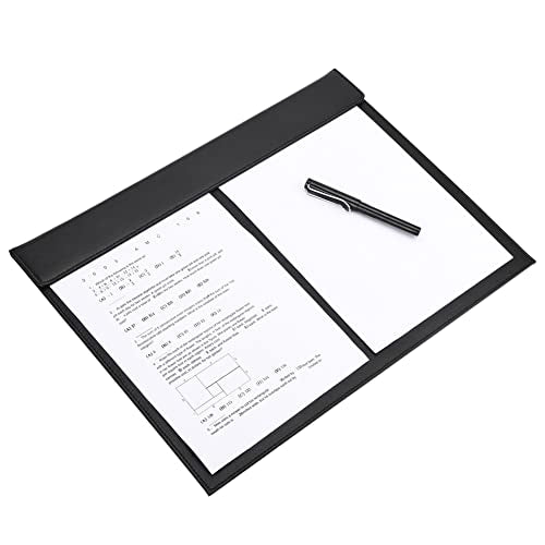 KINGFOM 18''x14'' Large Rectangle A3 Desk Writing & Drawing Desk Pad &Board Table Protector Mat with Paper Clip on Top Black - color: Black-a186