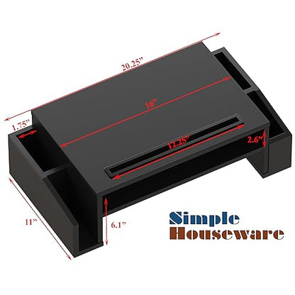 Simple Houseware Desk Monitor Stand Riser w/ Adjustable Tray, Black - color: Black