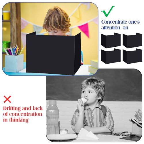 24 Pcs Privacy Folders for Students Testing, Stylish, Black - color: Black, style: Stylish