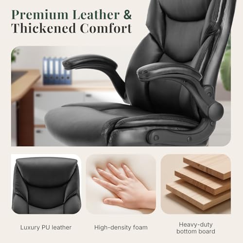 Executive Office Chair, PU Leather, Adjustable Height