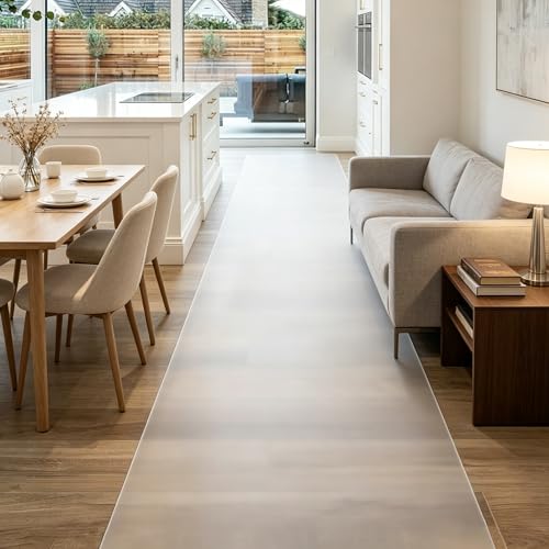 3x10ft Plastic Runner,36x120IN Clear Floor Mat,60 mil Thick Vinyl Floor Carpet,Transparent Area Rug for Entryway Kitchen Hallway - color: Frosted, size: 3x10ft