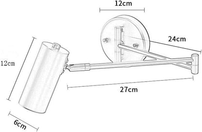 Modern Adjustable Wall Lighting Fixture - Swing Arm Spotlight Sconce with Foldable Design - Versatile Ceiling & Wall Mounted Lamp for Home Decor and Task Lighting