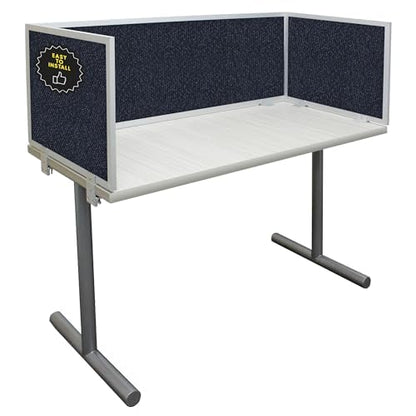 OBEX Acoustic Mounted Screen Privacy Panel Table Top Separator, Sound Blocking Desk Divider (Slate, 18" X 36") - color: Slate, size: 18"H X 36"W