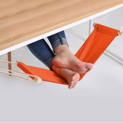 Foldable Footrest for Desk - Adjustable Under Desk Hammock with Breathable Fabric for Office Chair & Airplane Travel
