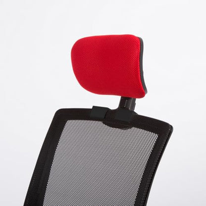 Premium Office Chair Headrest Attachment,Home Ergonomic Elastic Sponge Desk Chair Head Pillow Adjustable Height Angle,Universal (Red-Black) - color: Red-black