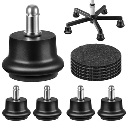 Bell Glides Replacement Office Chair, Castors Wheels Stopper Chair Feet - style: Short Fixed Feet-5PCS