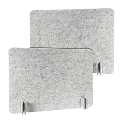 Acoustic Desk Divider Privacy Panel Freestanding Felt Table Divider Desk Partition for Student Study Reception Area Office, Light Gray 40x50 cm
