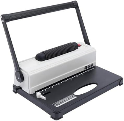 Electric Coil Binding Machine, Heavy-Duty Metal Construction, 250 Sheets Capacity, Spiral Wire Binder for Office and Home Use