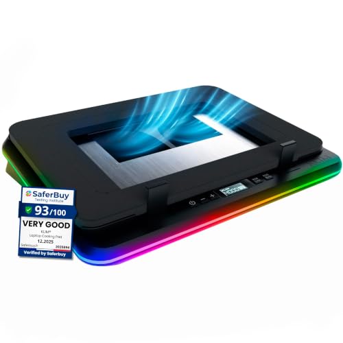KLIM Turbofrost Gaming Laptop Cooling Pad, 16,000 RPM, RGB, USB-C/DC