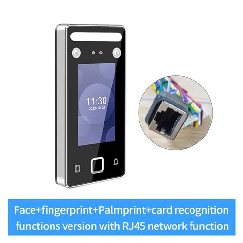 Time Clocks Metal IP Biometric Face Identification Gate Access Control Keypad Fingerprint Face Time Attendance Machine,TCP IP with Card - size: TCP IP with Card