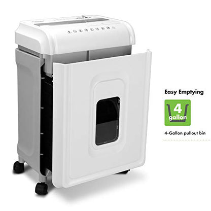 Aurora AU1262XA Anti-Jam 12-Sheet Crosscut Paper and CD/Credit Card Shredder, White/Gray - style: 12-Sheet Crosscut White