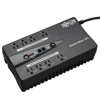 Tripp Lite INTERNET550SER 550VA 300W UPS Desktop Battery Back Up Compact 120V DB9 RJ11 PC, 8 Outlets,Black