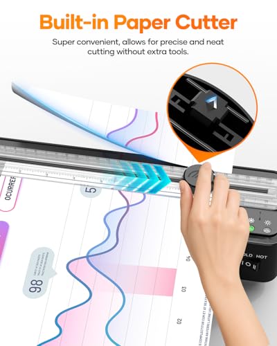 9 Inch Thermal Laminator,with 40 Pack Letter Size Pouches,2 Roller System