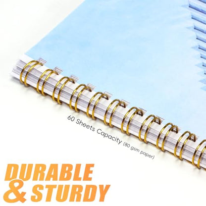 Rayson Wire Binding Spines, 3/8" 3:1 Pitch, 32-Loop Gold, 100 Pack | Binds up to 60 sheets; fits 3:1 pitch machines for reports, manuals and projects.