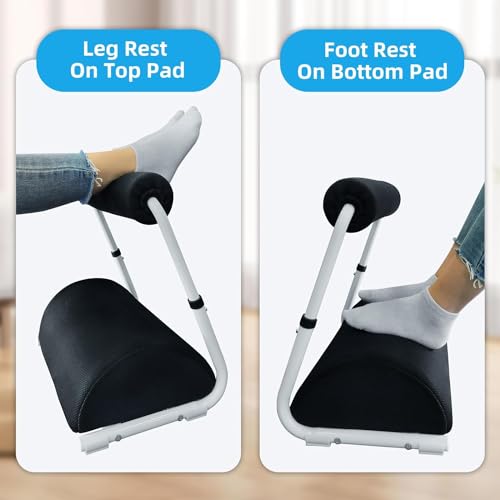 Adjustable Foot Rest Under Desk Footrest Wide Leg Rest 3 Height Positions with Detachable Foam Cushion for Desk Office Gaming Chairs - size: Hemi-cylinder