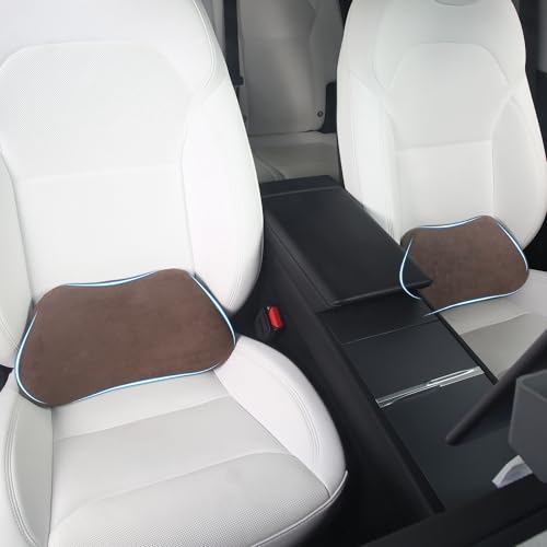 Lumbar Support Pillow for Car Lower Back Cushion, Brown, 2 Packs - color: Brown, size: Lumbar 2P