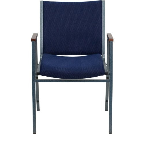 Flash Furniture Hercules Fabric Stack Chair with Arms, Navy Blue, 4-Pack - color: Navy Patterned Fabric, size: Set of 4