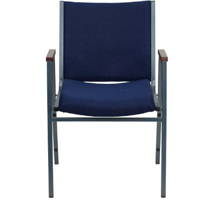 Flash Furniture Hercules Fabric Stack Chair with Arms, Navy Blue, 4-Pack - color: Navy Patterned Fabric, size: Set of 4