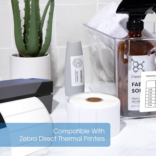 1.5" X 1" Direct Thermal Labels (13000 Count, 10 Rolls) - Barcode Stickers | SKU Labels, and Product Identification - Compatible With Zebra Desktop Printers, NOT Rollo Compatible - Spartan Industrial - size: 1.5" X 1"
