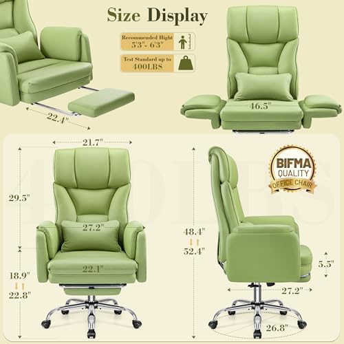 Office Chair, Flip Armrests for Pets Criss Cross Legged,Avocado Green - color: Avocado Green