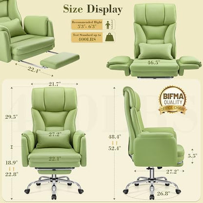 Office Chair, Flip Armrests for Pets Criss Cross Legged,Avocado Green - color: Avocado Green