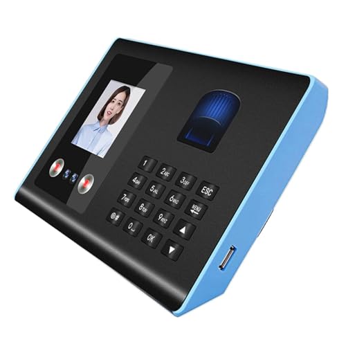 Intelligent Attendance Machine Face Fingerprint Password Recognition Mix Biometric Time Clock for Employees with Voice Broadcast for Offices, Factories, Hotels, Schools and More