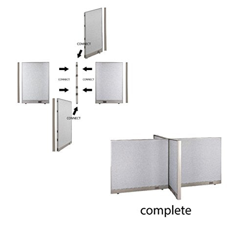 GOF Office Partition Single Full Fabric Panel (X-Post 48" h) - size: X-Post 48"h