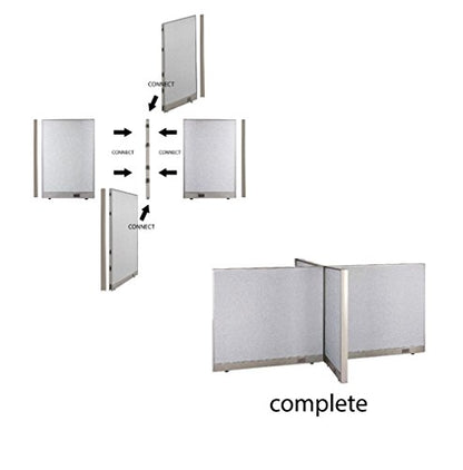 GOF Office Partition Single Full Fabric Panel (X-Post 48" h) - size: X-Post 48"h