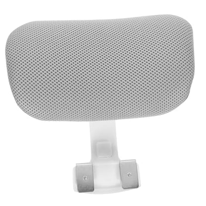 Chair Head Pillow White Headrest Pillow for Office Chair Ergonomic Design Easy to Install Adjustable Height - color: White