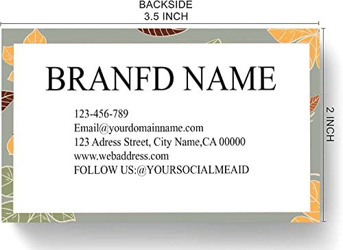 Business Cards Customizable,200 Pcs Premium Custom Cards for Business,Double Sided Personalized 3.5" X 2" Personalized Name Card No Additional Charge - color: Colorful-H