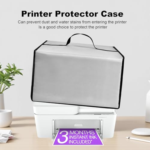 Waterproof Dust Cover for HP DeskJet 4255e/ DeskJet 4155e Printers | Anti-Static Waterproof Printer Covers,Universal Case Protector for Printers(Cover Only) - color: Silver